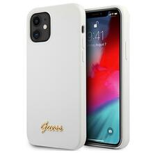 Telefoniümbris Guess Metal Logo Script GUHCP12SLSLMGWH, Apple iPhone 12 Mini, valge