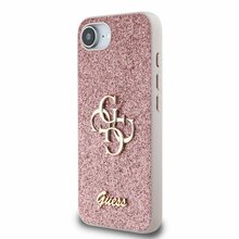 Telefoniümbris Guess PU Fixed Glitter 4G, Apple iPhone 16e, roosa