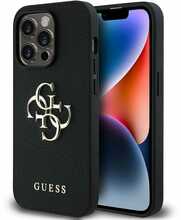 Telefoniümbris Guess PU Grained 4G Metal Logo, Apple iPhone 13 Pro, must