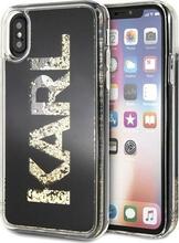 Telefoniümbris Karl Lagerfeld Karl Logo Glitter KLHCPXKAGBK, Apple iPhone X/Xs, must
