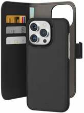 Telefoniümbris Puro Wallet Detachable 2in1 PU, Apple iPhone 15 Pro Max, must