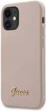 Silikoonümbris Guess GUHCP12SLSLMGLP, Apple iPhone 12 mini, heleroosa