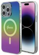Telefoniümbris Guess IML Iridescent MagSafe GUHMP15LHITSK, Apple iPhone 15 Pro, must/rainbow