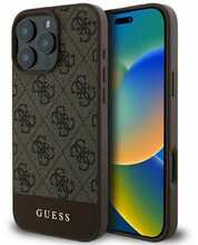 Telefoniümbris Guess PU 4G Stripe, Apple iPhone 16 Pro, pruun