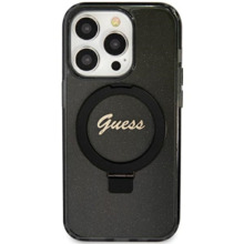 Telefoniümbris Guess Ring Stand Script Glitter GUHMP12MHRSGSK, Apple iPhone 12/12 Pro, must