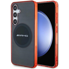 Telefoniümbris Mercedes Benz AMG Transparent Bicolor MagSafe AMHMS24S23HBCK, Samsung Galaxy S24, must