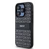 DKNY Leather Mono Stripe & Metal Logo DKHCP15LPRTHSLK ümbris, Apple iPhone 15 Pro, must