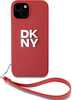Telefoniümbris DKNY PU Leather Stack Logo Wrist Strap, Apple iPhone 14, punane