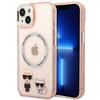 Telefoniümbris Karl Lagerfeld KLHMP14MHKCP Karl & Choupette Aluminum MagSafe, Apple iPhone 14 Plus, roosa