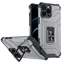 Telefoniümbris Crystal Ring Case Kickstand, Apple iPhone 13 Pro, must