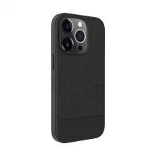 Telefoniümbris Evelatus Plastic Leather Magsafe Back Cover, Apple iPhone 15 Pro Max, must