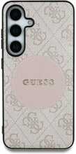 Telefoniümbris Guess 4G Round Patch Classic Logo MagSafe, Samsung Galaxy S25 Ultra, roosa