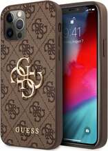 Telefoniümbris Guess GUHCP12M4GMGBR 4G Metal Logo, Apple iPhone 12/12 Pro, pruun