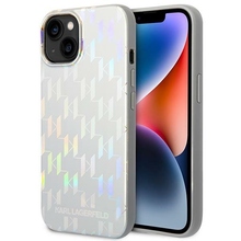 Karl Lagerfeld Monogram Iridescent KLHCP14MLGMMSV3 ümbris, Apple iPhone 14 Plus, hõbedane