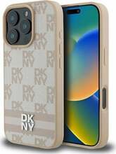 Telefoniümbris DKNY Checkered Pattern & Printed Stripes DKHCP16LPCPTSSP, iPhone 16 Pro, roosa