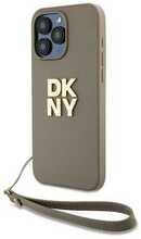 Telefoniümbris DKNY Hardcase Wrist Strap Stock Logo DKHCP15XPBSWSE, Apple iPhone 15 Pro Max, beež