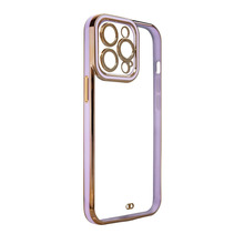 Fashion ümbris Hurtel, Samsung Galaxy A12 5G, kuldne raam, silikoon, lilla