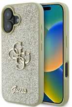 Telefoniümbris Guess Fixed Glitter Big 4G GUHCP16MHG4SGD, Apple iPhone 16 Plus, kuldne