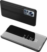 Telefoniümbris Hurtel Clear View Case, Xiaomi 12 Lite, must