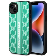 Telefoniümbris Karl Lagerfeld Monogram Stripe KLHCP14MPGKLSKN, iPhone 14 Plus 6.7, roheline