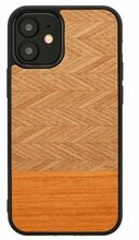 Telefoniümbris Man&Wood, Apple iPhone 12 mini, herringbone arancia black