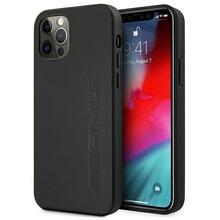 Telefoniümbris Mercedes AMG Hot Stamped AMHCP12LDOLBK nahast, Apple iPhone 12 Pro Max, must