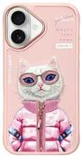 Telefoniümbris Nimmy Cool&Cute 2.0 Cat, Apple iPhone 16 6.1, roosa