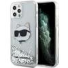 Telefoniümbris Karl Lagerfeld Glitter Choupette Head KLHCP12MLNCHCS, Apple iPhone 12/12 Pro, hõbedane