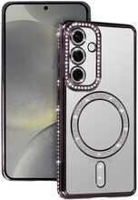 Bling Magsafe ümbris TOPT, Samsung Galaxy S25, lilla