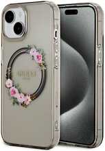 Telefoniümbris Guess IML Flowers Wreath MagSafe GUHMP15SHFWFCK, Apple iPhone 15/14/13, must