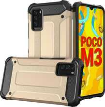 Telefoniümbris Hurtel Hybrid Armor Case, Xiaomi Redmi Note 10 5G/Poco M3 Pro, kuldne