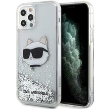 Telefoniümbris Karl Lagerfeld Glitter Choupette Head KLHCP12MLNCHCS, Apple iPhone 12/12 Pro, hõbedane