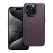 Leather Mag Cover (MagSafe) kate OEM, iPhone 16 Plus, tume lilla
