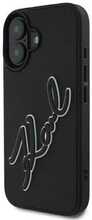 Telefoniümbris Karl Lagerfeld 3D Rubber Signature KLHCP16S3DRKSDLK, Apple iPhone 16, must