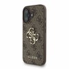 Telefoniümbris Guess 4G Metal Logo Strap, Apple iPhone 16, pruun