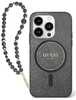Telefoniümbris Guess IML Glitter With Pearl Strap, Apple iPhone 16, must