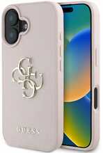 Telefoniümbris Guess Grained Big 4G Logo Small Classic Logo, Apple iPhone 16, roosa