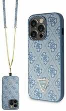 Telefoniümbris Guess GUHCP14XP4TDSCPB Crossbody 4G Metal Logo, Apple iPhone 14 Pro Max, sinine