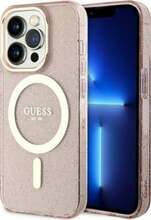 Telefoniümbris Guess GUHMP14LHCMCGP Glitter Gold MagSafe, Apple iPhone 14 Pro, roosa