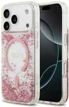 Telefoniümbris Guess Resin Bottom Glitter MagSafe GUHMP17LRGRGEP, Apple iPhone 17 Pro, roosa