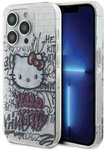 Telefoniümbris Hello Kitty IML Kitty On Bricks Graffiti HKHCP13LHDGPHT, Apple iPhone 13 Pro/13, valge