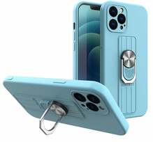 Telefoniümbris Hurtel Ring Case silikoon, Apple iPhone 13 Pro, helesinine