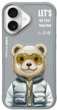 Nimmy Cool&Cute 2.0 Bear telefoniümbris, Apple iPhone 16, hall