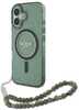 Telefoniümbris Guess IML Glitter With Pearl Strap, Apple iPhone 16 Plus, roheline