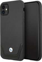 Telefoniümbris BMW BMHCN61RSWPK Signature Leather Lower Stripe, Apple iPhone 11, must