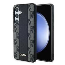 Telefoniümbris DKNY Hardcase Leather Checkered Mono Pattern MagSafe DKHMS24MPCPVSLK, Samsung Galaxy S24+, must