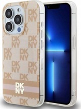 Telefoniümbris DKNY IML Checkered Mono Pattern & Printed Stripes MagSafe DKHMP15LHCPTSP, Apple iPhone 15 Pro, roosa