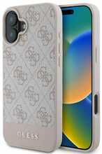 Telefoniümbris Guess 4G Bottom Stripe, Apple iPhone 16, roosa