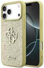 Guess Fixed Glitter Big 4G ümbris, Apple iPhone 17 Pro Max, kuldne