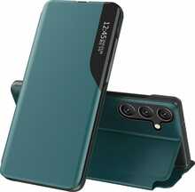Telefoniümbris Hurtel Eco Leather View Case, Samsung Galaxy A26, roheline
